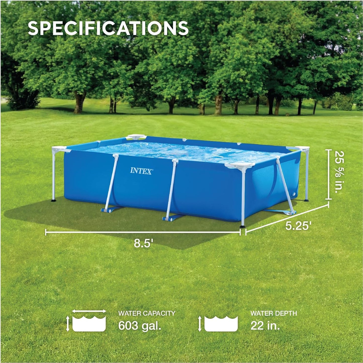 Piscine rectangulaire gamme metal frame 🏊🏿♂