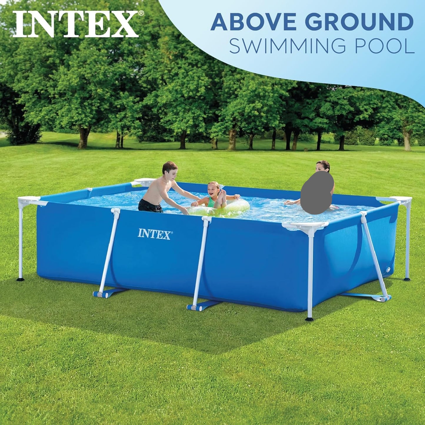 Piscine rectangulaire 300x200x75 cm 🥇